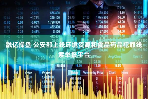 融亿操盘 公安部上线环境资源和食品药品犯罪线索举报平台